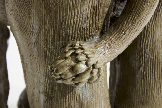 Image 1 of Ensemble de deux sculptures d'éléphants de Valérie Courtet Grès émaillé Circa 2010