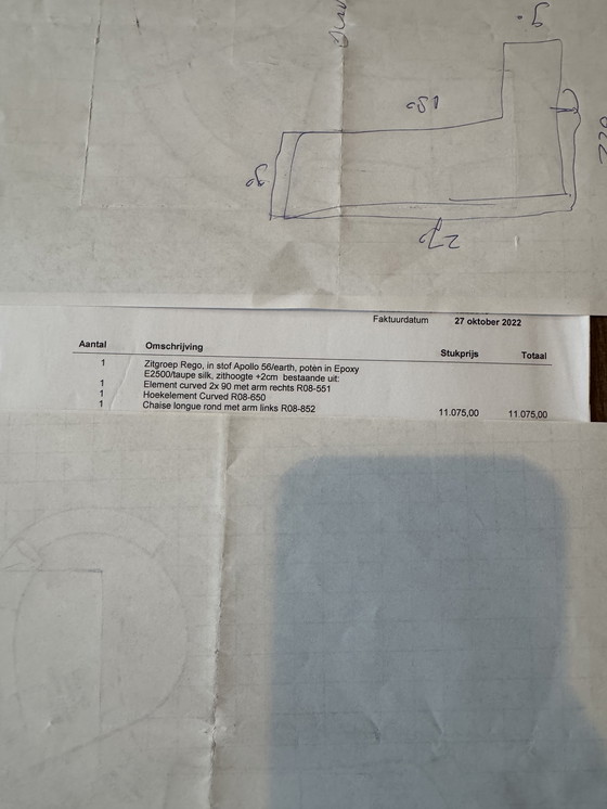 Image 1 of Fantastic Leolux seating group with epoxy legs