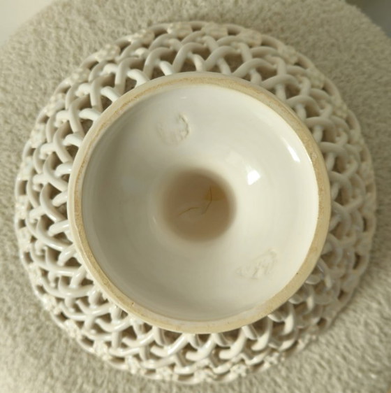 Image 1 of Vaso traforato in ceramica intrecciata — Maison Pichon, Uzès (firmato)