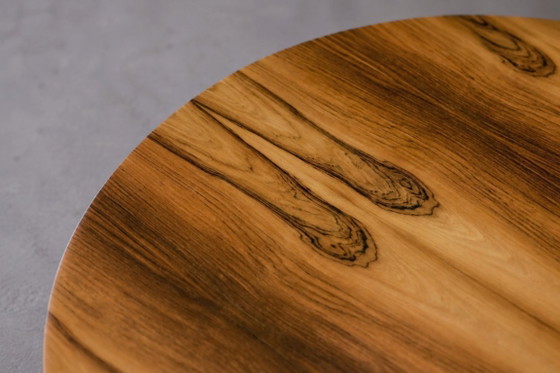 Image 1 of Vintage German Round Rosewood Coffee Table from Ilse Möbel, 1970s