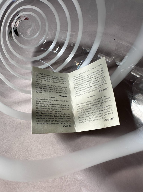 Image 1 of Murano design bowl / shell shape – spiral – V. Nason & C. Italy