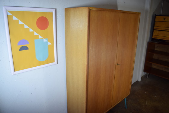 Image 1 of 1960s Oak WK Highboard Vintage Cabinet Mid - Century Cabinet