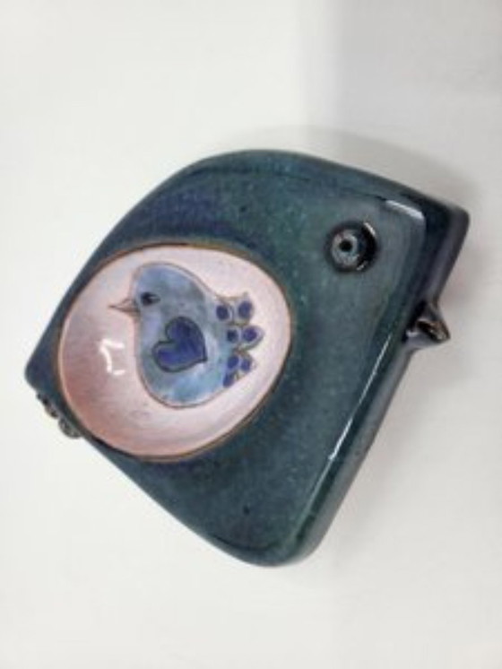 Image 1 of Bandeja de baratijas con decoración de pájaros de Robert & Jean Cloutier, Francia, 1950