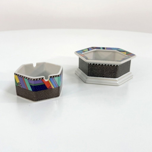 Par de ceniceros Escenario Metropol de Barbara Brenner para Rosenthal, década de 1990