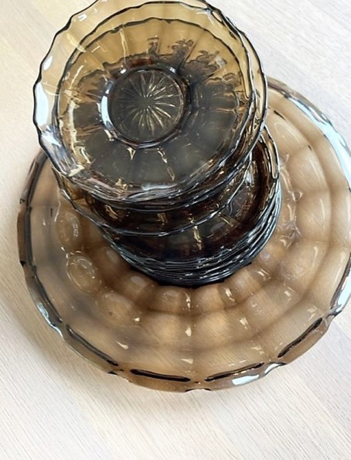 Service à pâtisserie vintage de 9 pièces datant de 1915, avec pelle à gâteau d'époque.