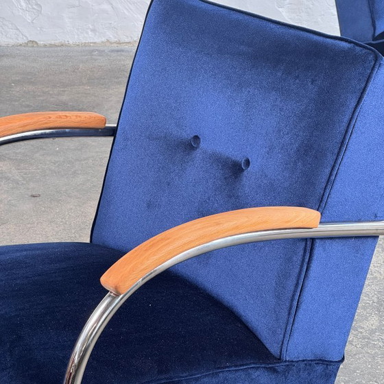 Image 1 of Pair of Tubular Steel Bauhaus Chairs by Anton Lorenz for Mucke Melder, 1930