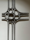 Brutalistische Wandverkleidung, aus Aluminium gegossen, 1970er Jahre