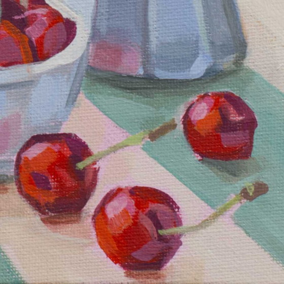 Image 1 of Stillleben, Contemporary Impressionism in Miniature, 15x15; Sandra Kolondam