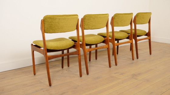 Image 1 of 4 x Dining Chairs | Erik Buch | Model 49 | Rosewood | Newly upholstered