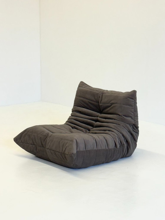 Image 1 of Ligne Roset Togo 1-brufolo in velluto tortora