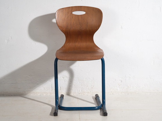 Vintage school chairs (c.1950). Set of 4 pieces – Side chairs, Iron, Industrieel (photo 17 of 22)