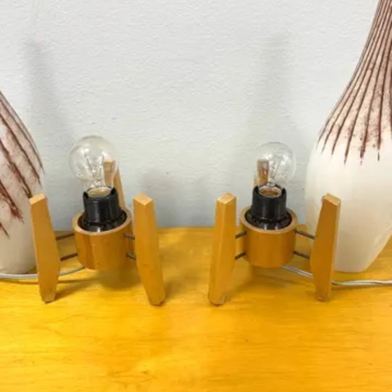 Image 1 of Lampade da tavolo cecoslovacche vintage retrò di metà secolo, anni '60 - Set di 2