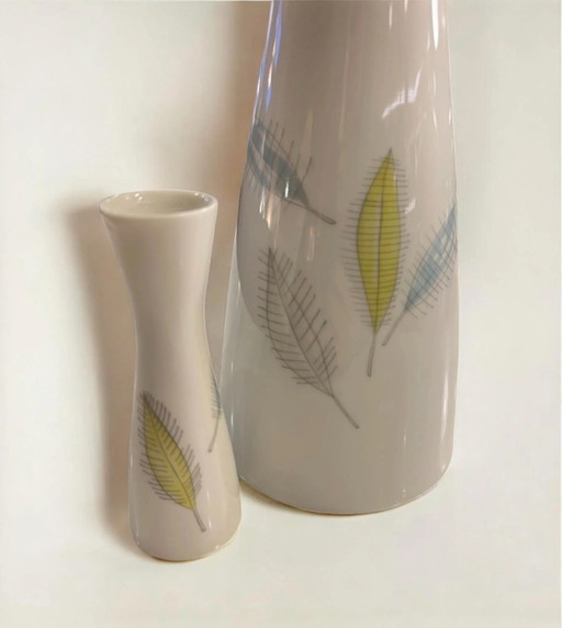 Rare Rosenthal Vase Set by Raymond Loewy | 1950s/1960s Design Classic | Mid-Century Porcelain, Small and Large Vase