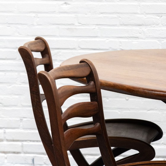 Image 1 of Marc Van Rampelberg Muninga Wood Dining Room Set anni '80