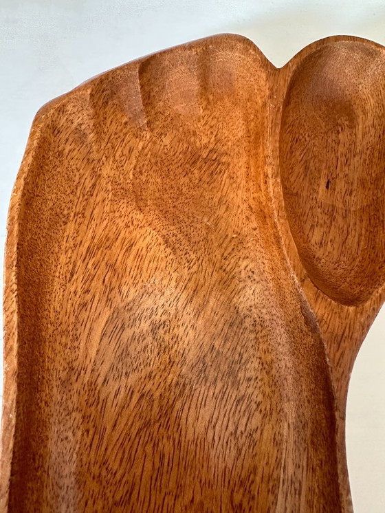 Image 1 of Pie de cuenco de madera de los años 70