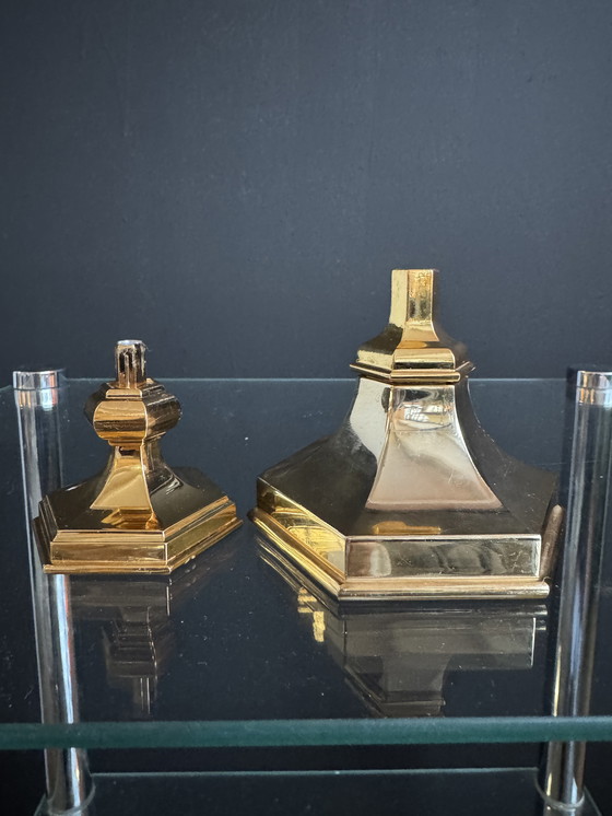 Image 1 of Candeliere Nagel placcato oro degli anni '70