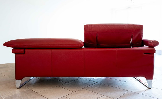 Image 1 of Sofá Roche Bobois Synopsis de 2,5 plazas – cuero rojo – excelente estado
