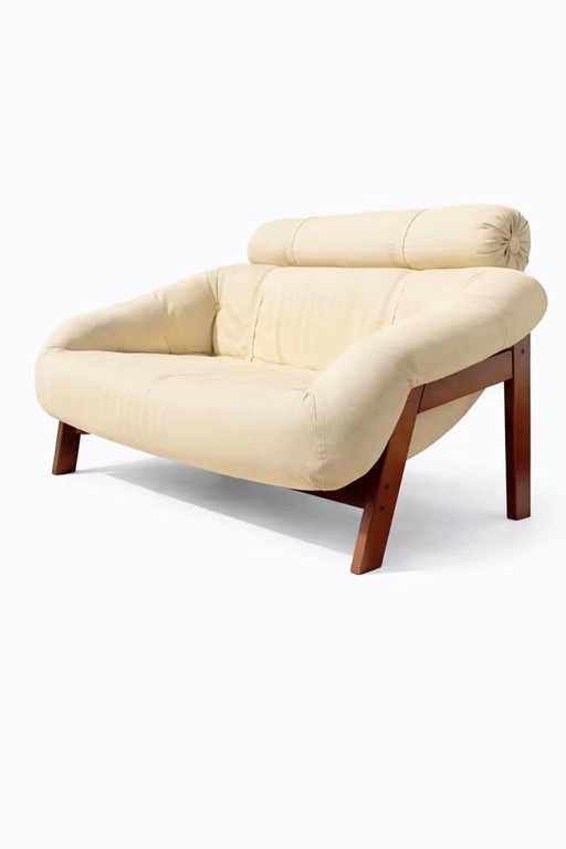 Moveis Corazza Leder Sofa 2 Sitzer ähnlich wie Percival Lafer