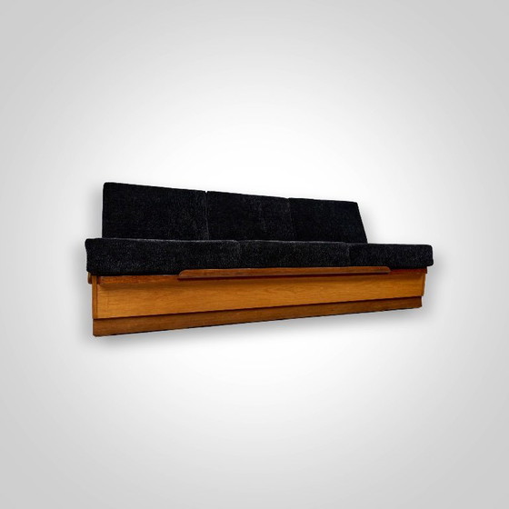 Art Déco Sofabed by Jindřich Halabala for UP Závody, 1950s, Czechoslovakia – 3-5 seaters, Textile, Wood (photo 3 of 17)