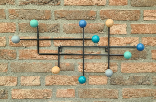 atomic style coat rack, wall coat rack,

ball coat rack, Sputnik era style