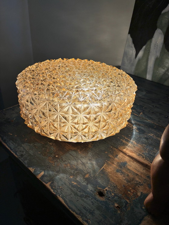 Danish vintage Ceiling light / wall lamp Knud Christensen 70s design – Glass, Metal (photo 6 of 15)