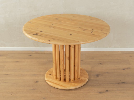 Table de salle à manger en pin des années 80, extensible