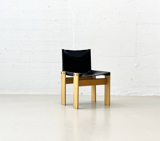 Image 1 of Set: 6 chairs model Monk and table by Afra and Tobia Scarpa for Molteni, 1973