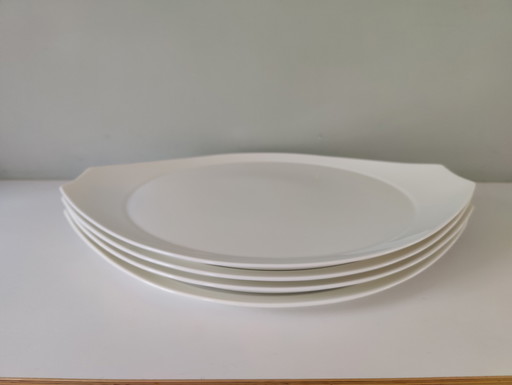 4 x Villeroy & Boch Large Serving Bowl - Aerie Alba, Design by Ludwig Scherer