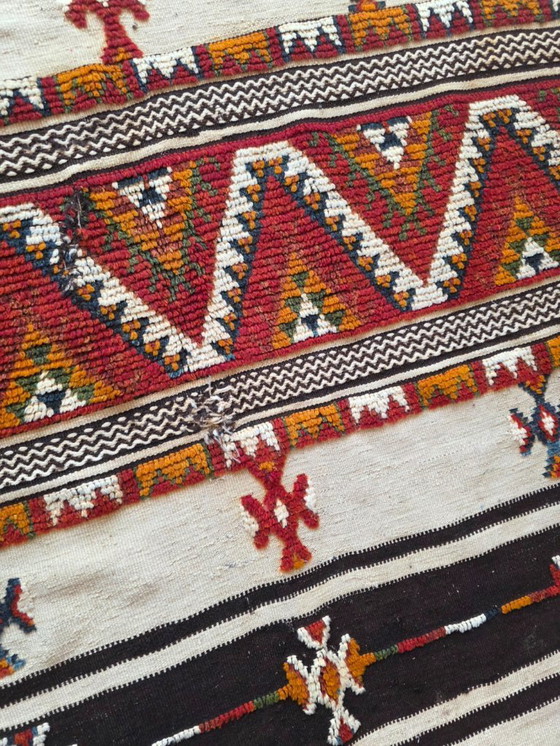 Image 1 of Vintage '60s Berber Tapijt - 372x157cm, Handgeweven Wol