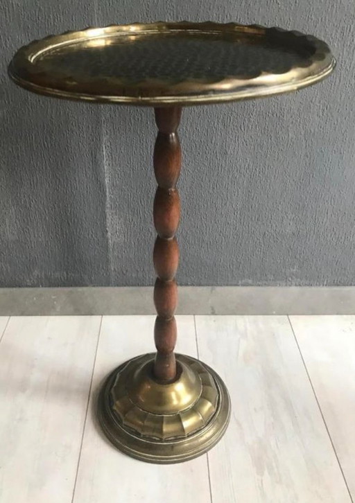 Brass smoking/side table including accessories from 1880