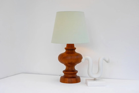Image 1 of Mid-century modern Scandinavian oak table lamp from Möllers