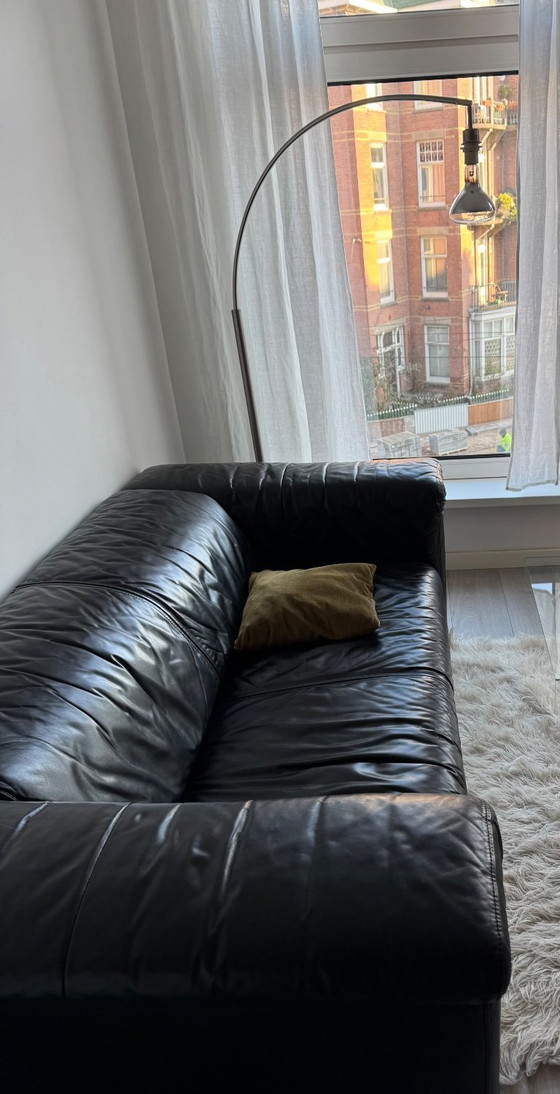Rolf Benz 6800, 2 seaters, Leather, Black, Vintage (photo 3 of 5)