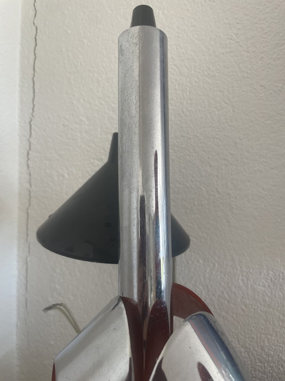 Lampada a sospensione vintage Space Age cromata, arancione - anni '70 Massive – Lampade a sospensione, Chrome (photo 5 of 9)