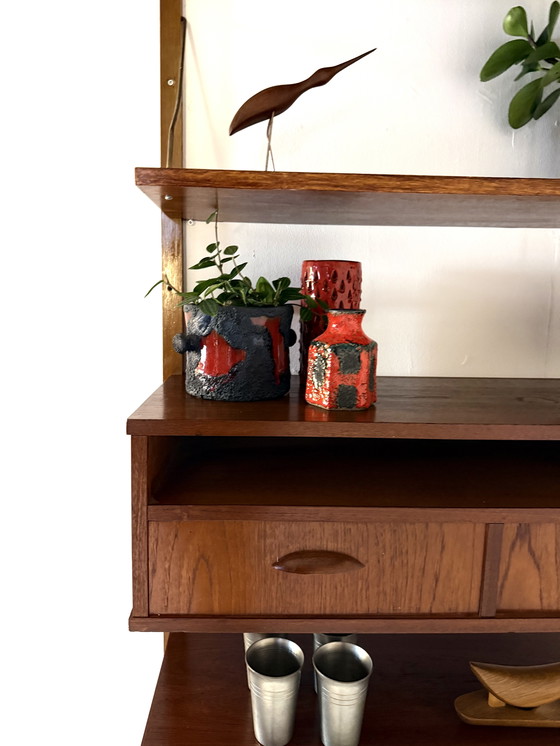 Image 1 of Vintage Danish modular teak wall system '60