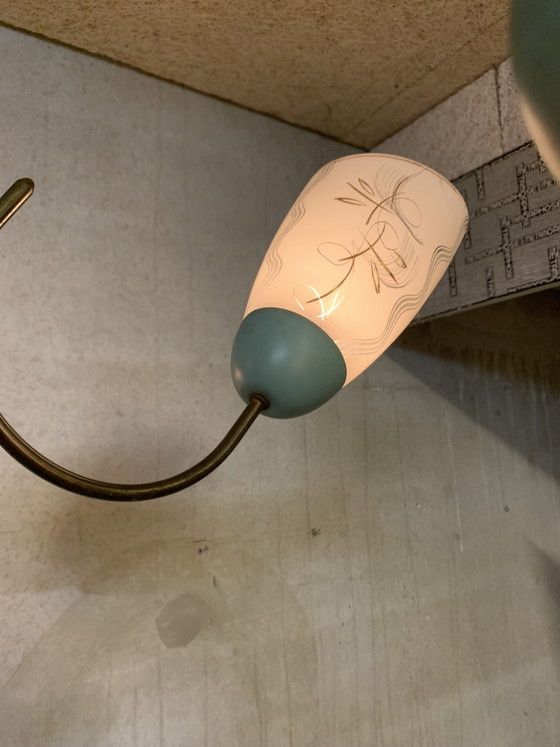 Image 1 of Vintage kroonluchter jaren vijftig ook wel Spider hanglamp genoemd.