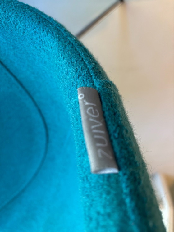 Zuiver Fourteen Up eetkamerstoel zeegroen, Eetkamerstoelen, Chroom, Wol, Turquoise (foto 5 van 5)