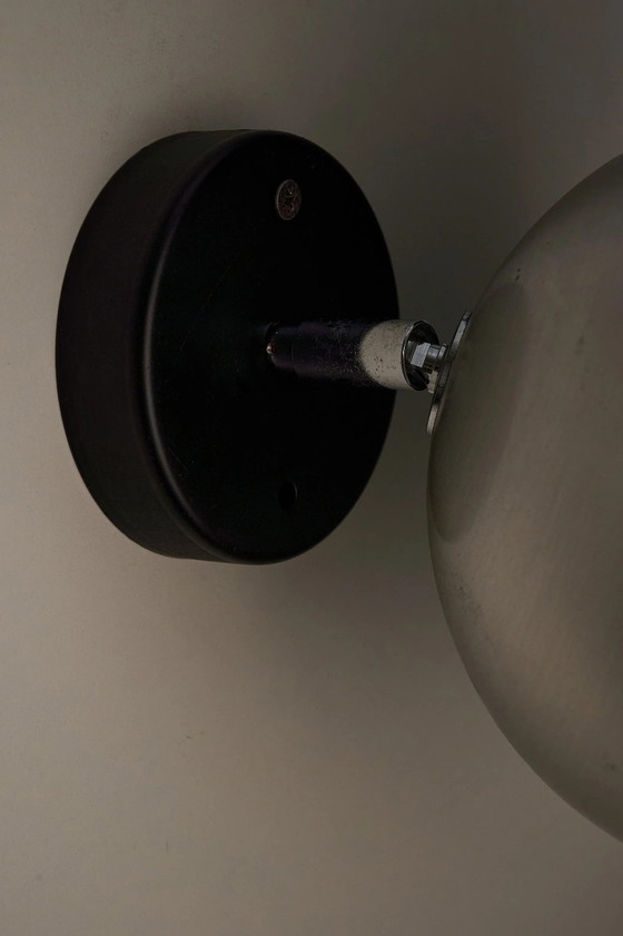 Set of 2 Hoffmeister Directional Aluminum Eyeball Lamps, Germany, Wall lights, Aluminium, Metal, Black (photo 8 of 10)