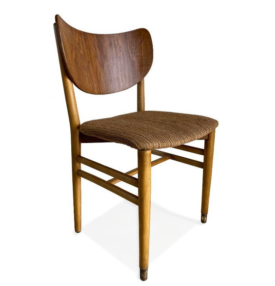 A chair by Niels and Eva Koppel – Slagelse Møbelfabrik, Dining chairs, Textile, Wood (photo 3 of 8)