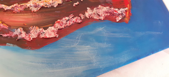 Image 1 of JM gesigneerd schilderij met Titel Tulpenveld