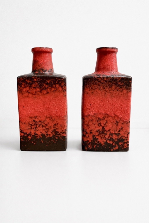 Iconic red Fat Lava vases