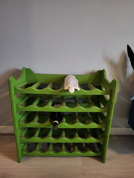 Image 1 of Portabottiglie impilabile Retro Green Space-age - 5 pezzi