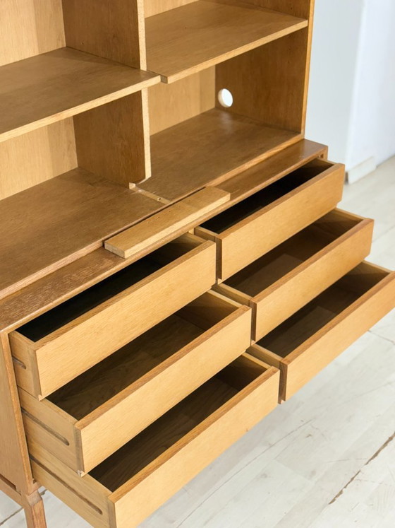 Image 1 of Mid-century classic: IKEA MTP shelf / highboard / sideboard – oak – design Marianne Richter