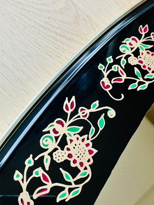 Vintage Spiegel met Bloemenmotief
