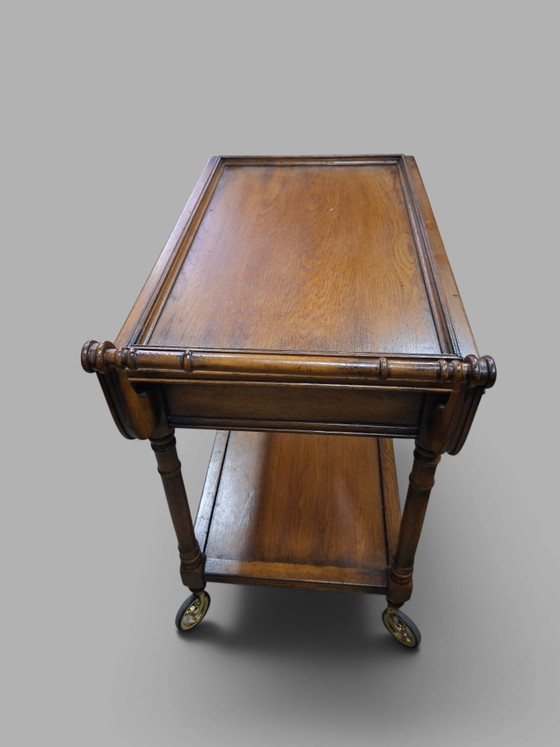 Carrello bar classico, tavolo da vino, mobile bar, dimensioni: 80x44cm e 70cm di altezza. – Carrelli bar, Wood (photo 3 of 5)
