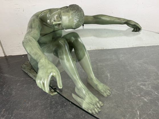 Image 1 of Table sculpturale en bronze