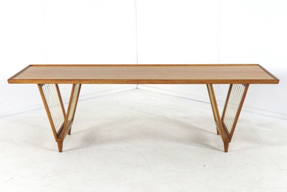 Image 1 of Vintage salontafel notenhout noten ''Deinum'