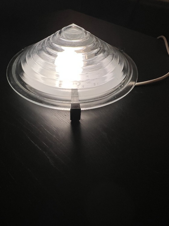 Image 1 of Plafonnier vintage Massive – en verre côtelé en forme de pyramide – années 1990