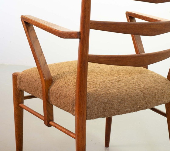 Zwei Cees Braakman Stühle im niederländischen Mid-Century-Design, massive Holzsessel mit Leiterrahmen und (photo 17 of 21)