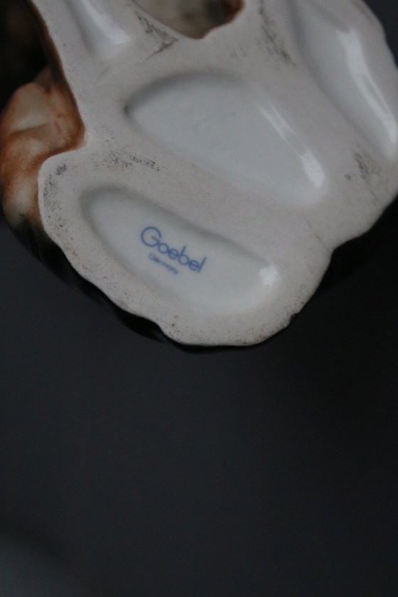 Image 1 of Goebel German Shepherd, large seated porcelain German Shepherd figurine, rare vintage animal figure