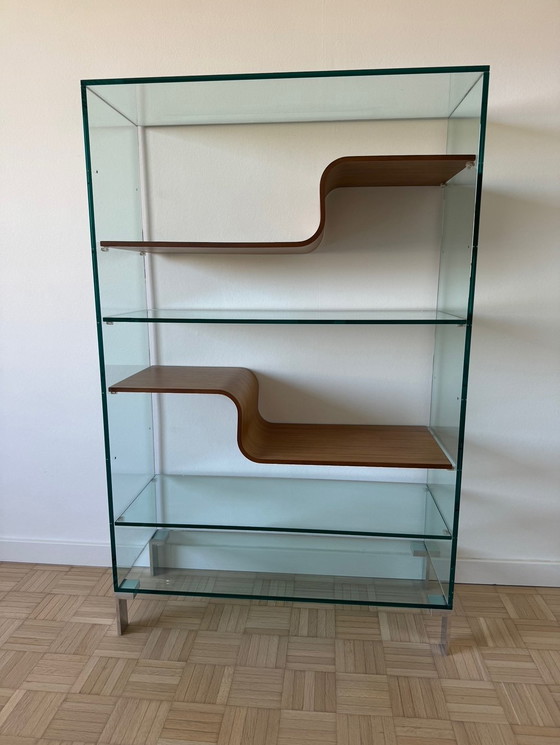 Image 1 of Design Wave Cabinet Glass + Wood Urbinati